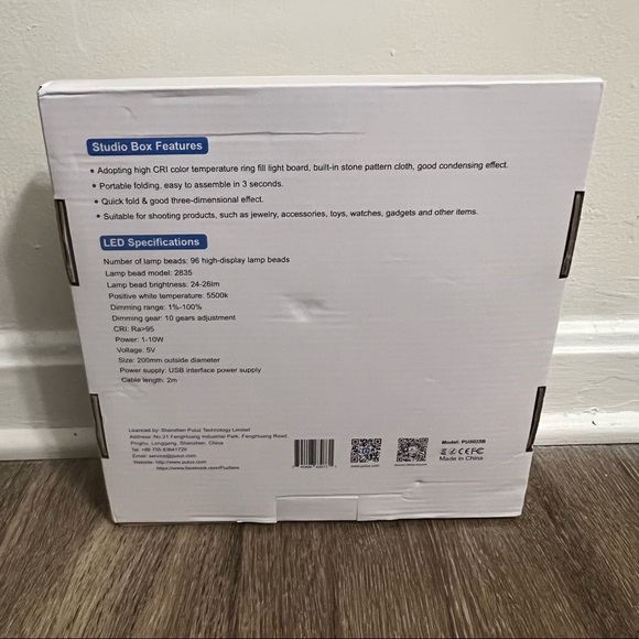 PULUZ 25cm Folding Portable Ring Light Photo Lighting Studio Shooting Tent Box - Picture 2 of 10